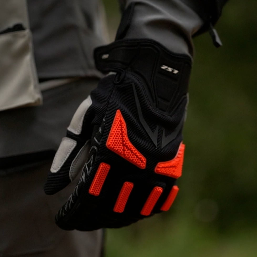 Guante LS2 Ravin Hombre Negro / Rojo